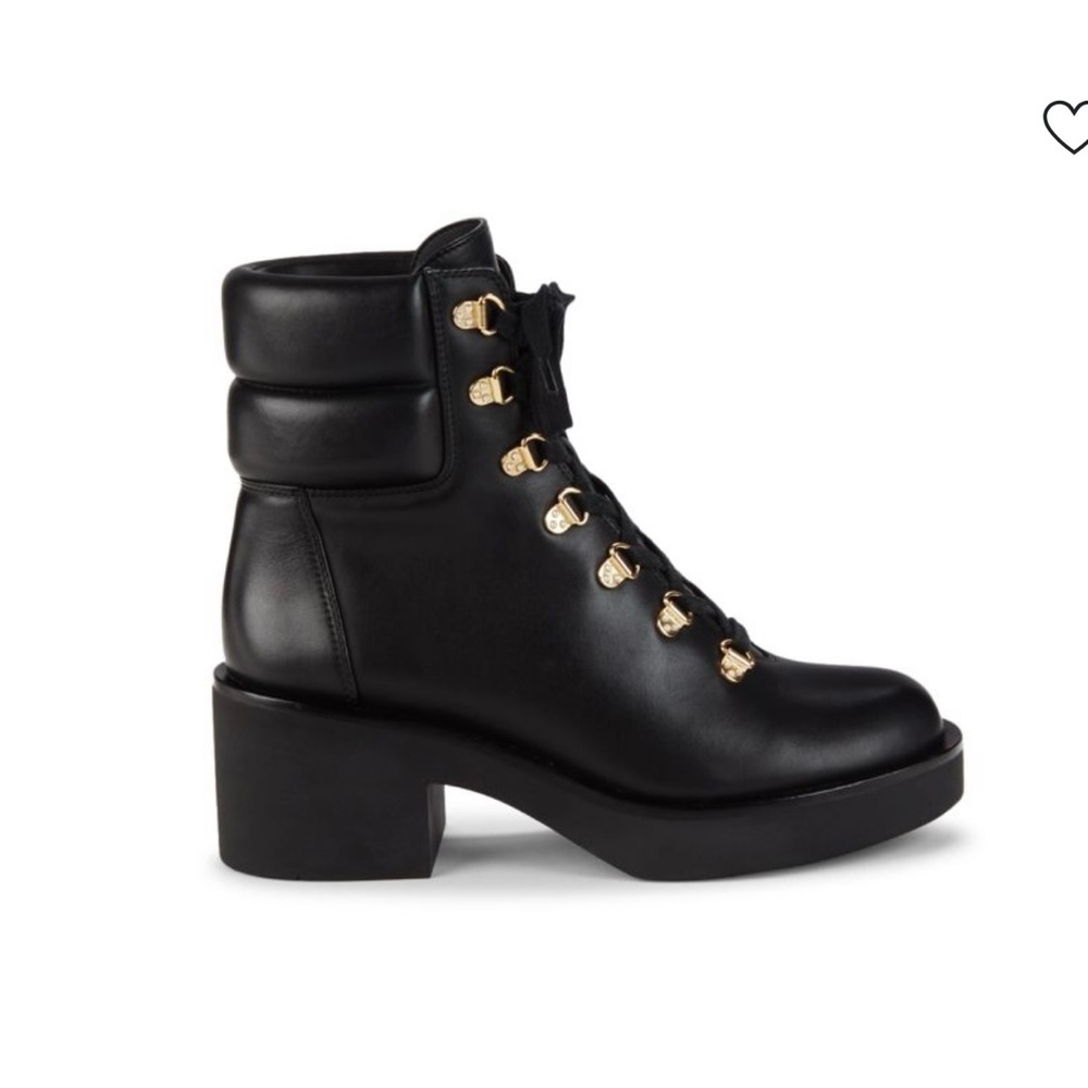 Stuart Weitzman Sussex Black Lace Up Hiker Boots size 7.5
